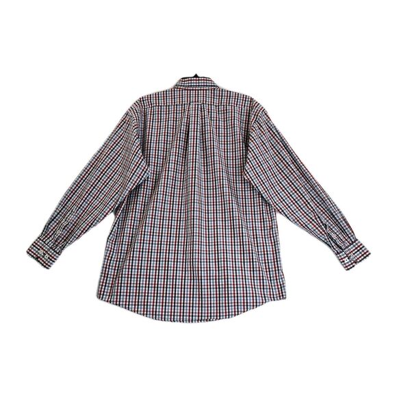 Onward Reserve Shirt Mens Large Red Blue Plaid Classic Fit Non Iron Cotton - Picture 4 of 16